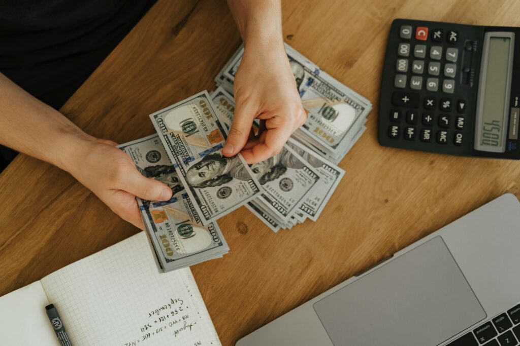 student keeping money aside for emergencies