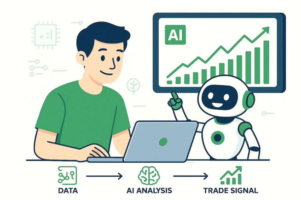 flowchart showing how AI trading works